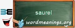 WordMeaning blackboard for saurel